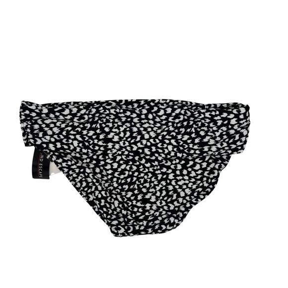ISLAND ESCAPE *NEW* Animal Kingdom Tahiti Printed Swim Bottom Black White Sz 16 - Picture 2 of 4